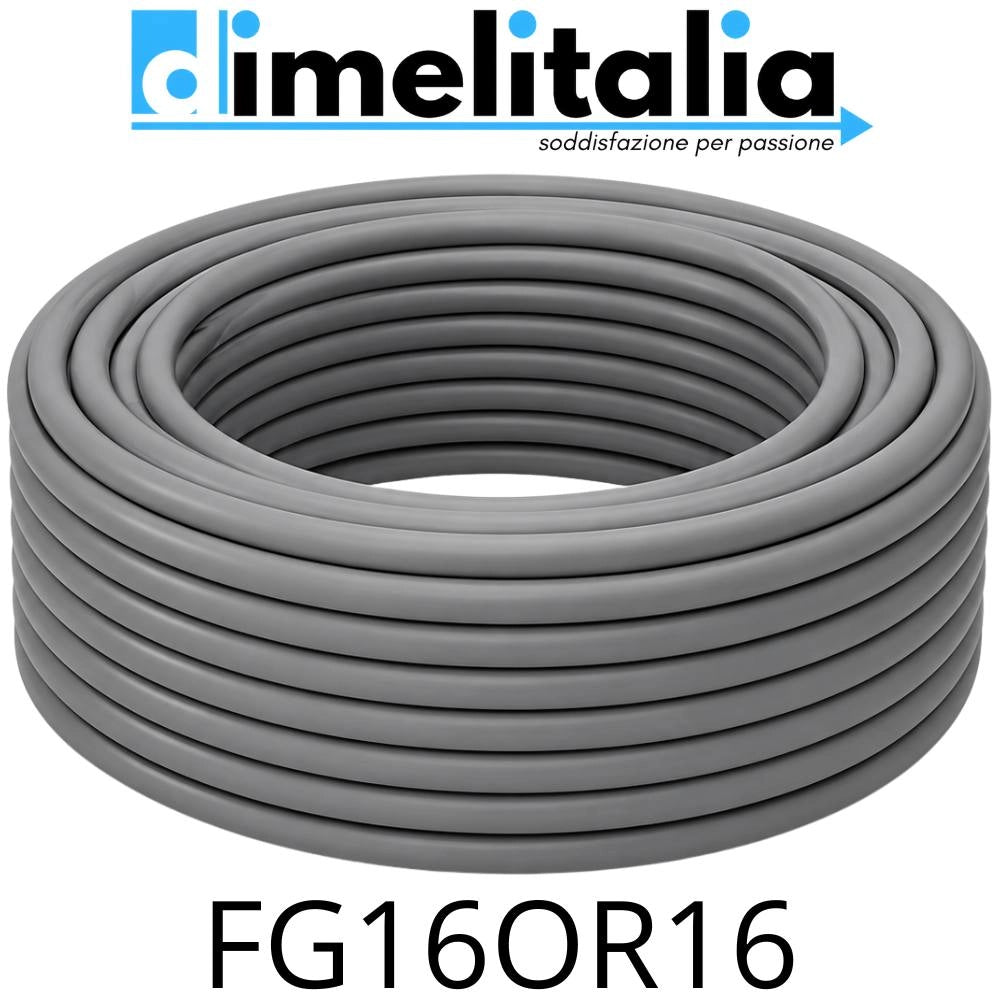 Cavo elettrico fg16or 2x4 mm² grigio 0,6/1 kv matassa 100 metri