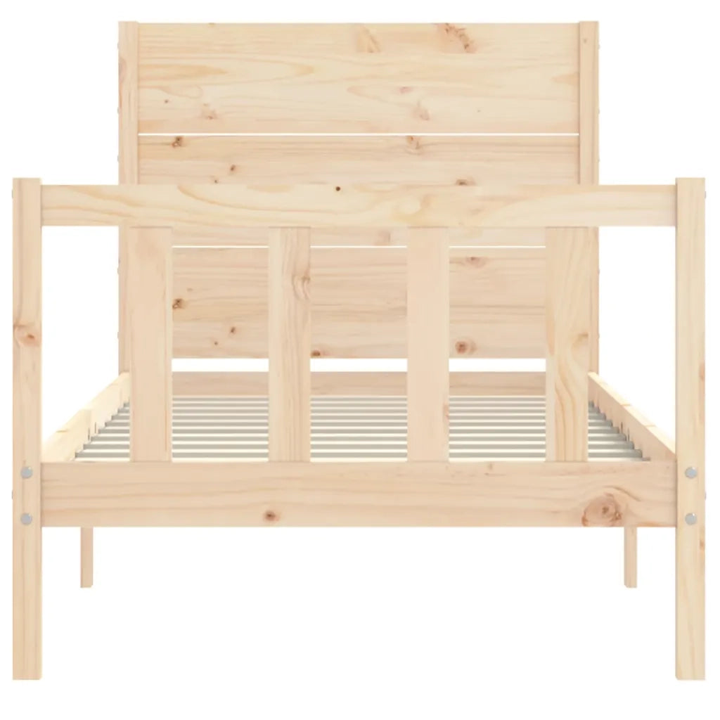 Giroletto senza Materasso-Struttura Letto 90x200 cm in Legno Massello di Pino 183622