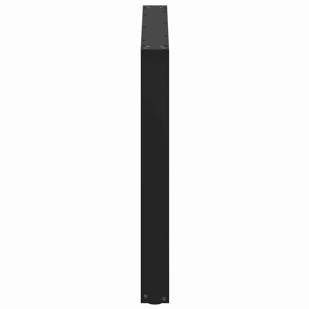 Set di 2 gambe per tavolo regolabili a forma di U 100 x 72 cm design estetico moderno in acciaio nero 02_0057436