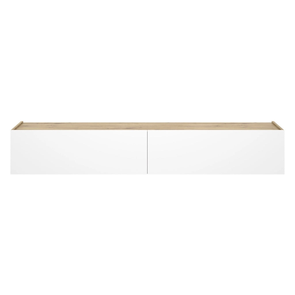 Bigfork, Mobile Porta tv un Ripiano, 35x180x29h cm Bianco