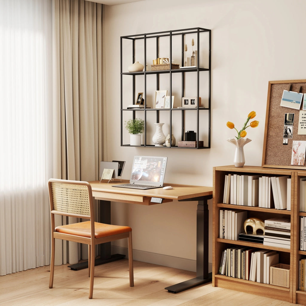Libreria Murale a Ripiani in Metallo ¨C zephmum ¨C 87.5x18x100cm Nero