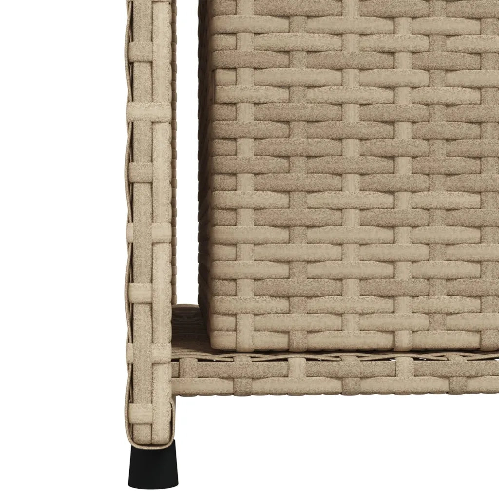 Mobile contenitore da giardino 50 x 55 x 115 cm robusto vano portaoggetti design moderno resina intrecciata beige 02_0047423