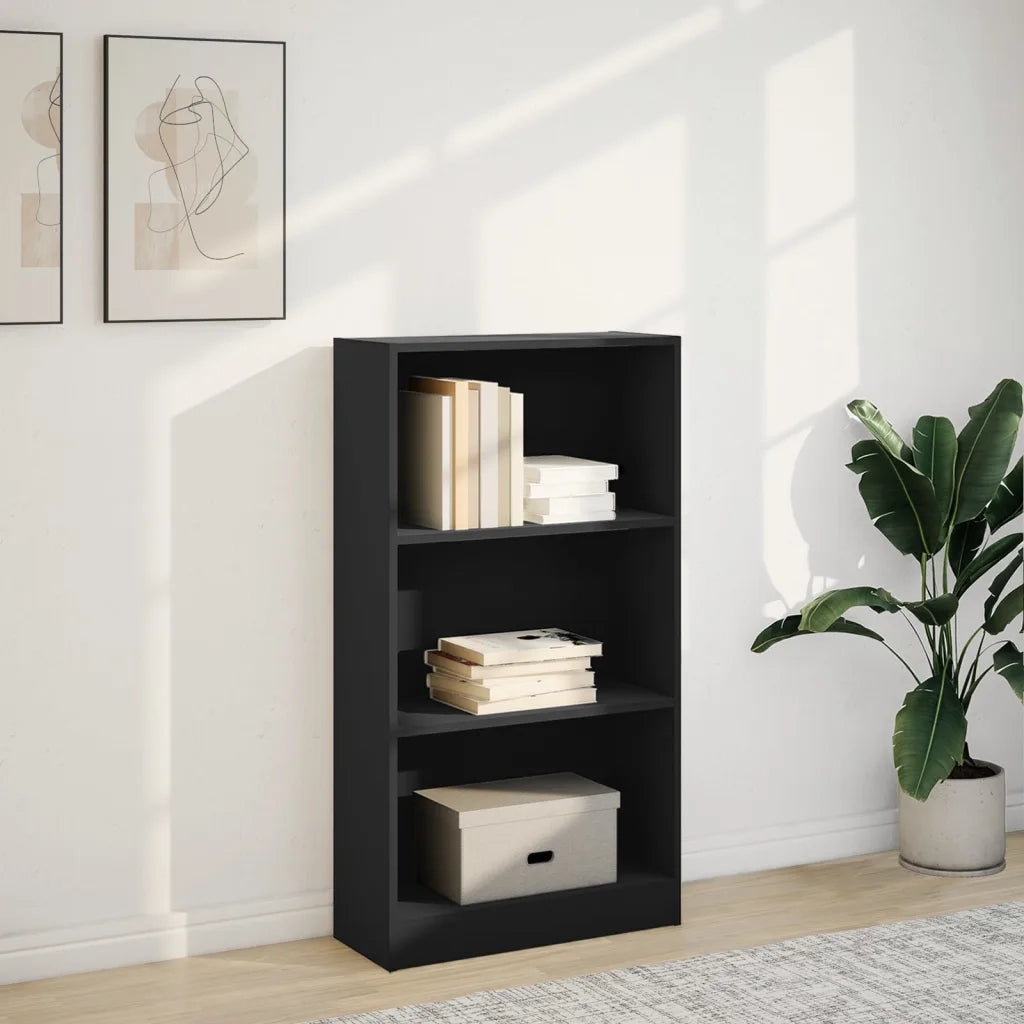 Libreria Nera 60x24x109 cm in Truciolato 857804