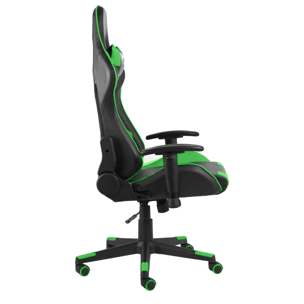 Sedia da Gaming | Sedia da e-sports Girevole Verde in PVC