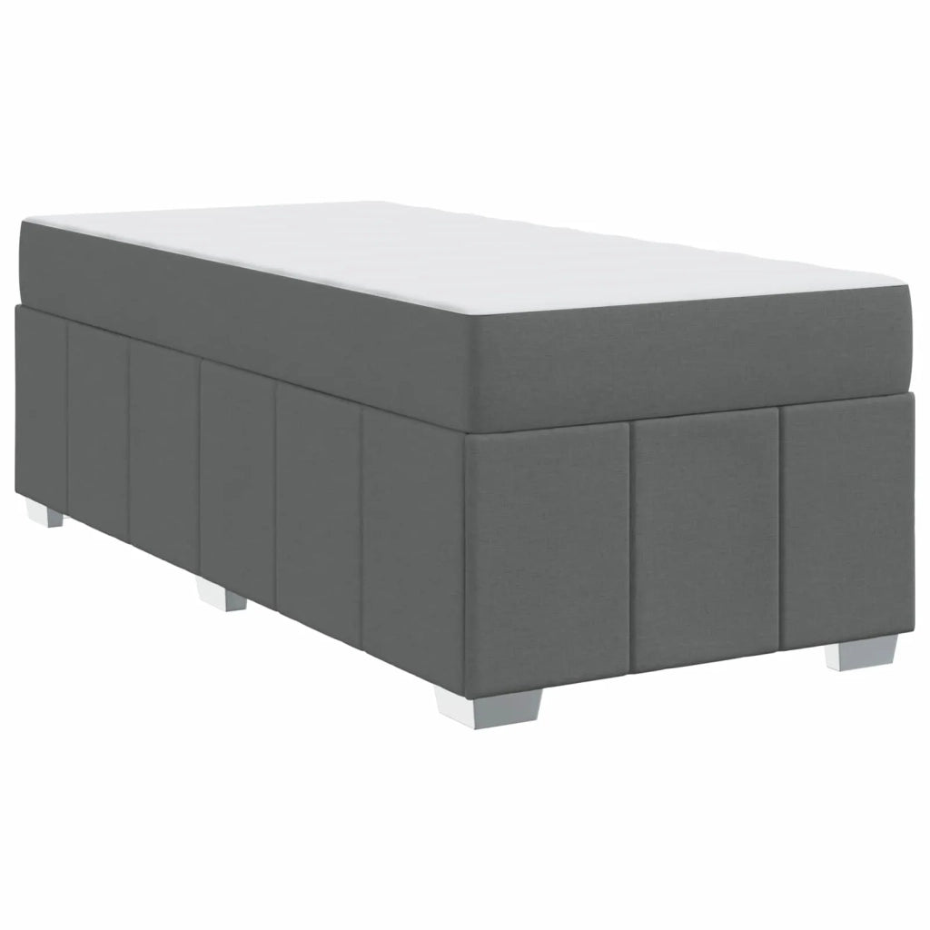 Struttura del letto Grigio scuro 90 x 190 cm Tessuto 3398252