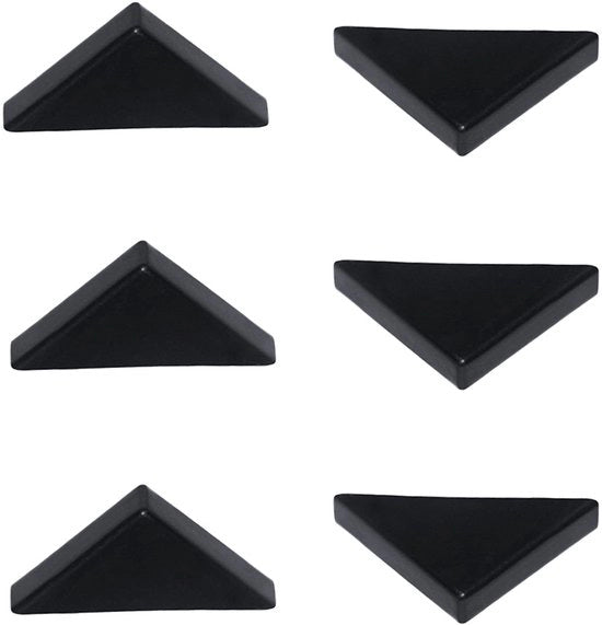 Protezioni angolari 6mm - Nero - 20 Pezzi - PE Plastica - Forma triangolare - Protezione angoli acuti - Protezione angoli