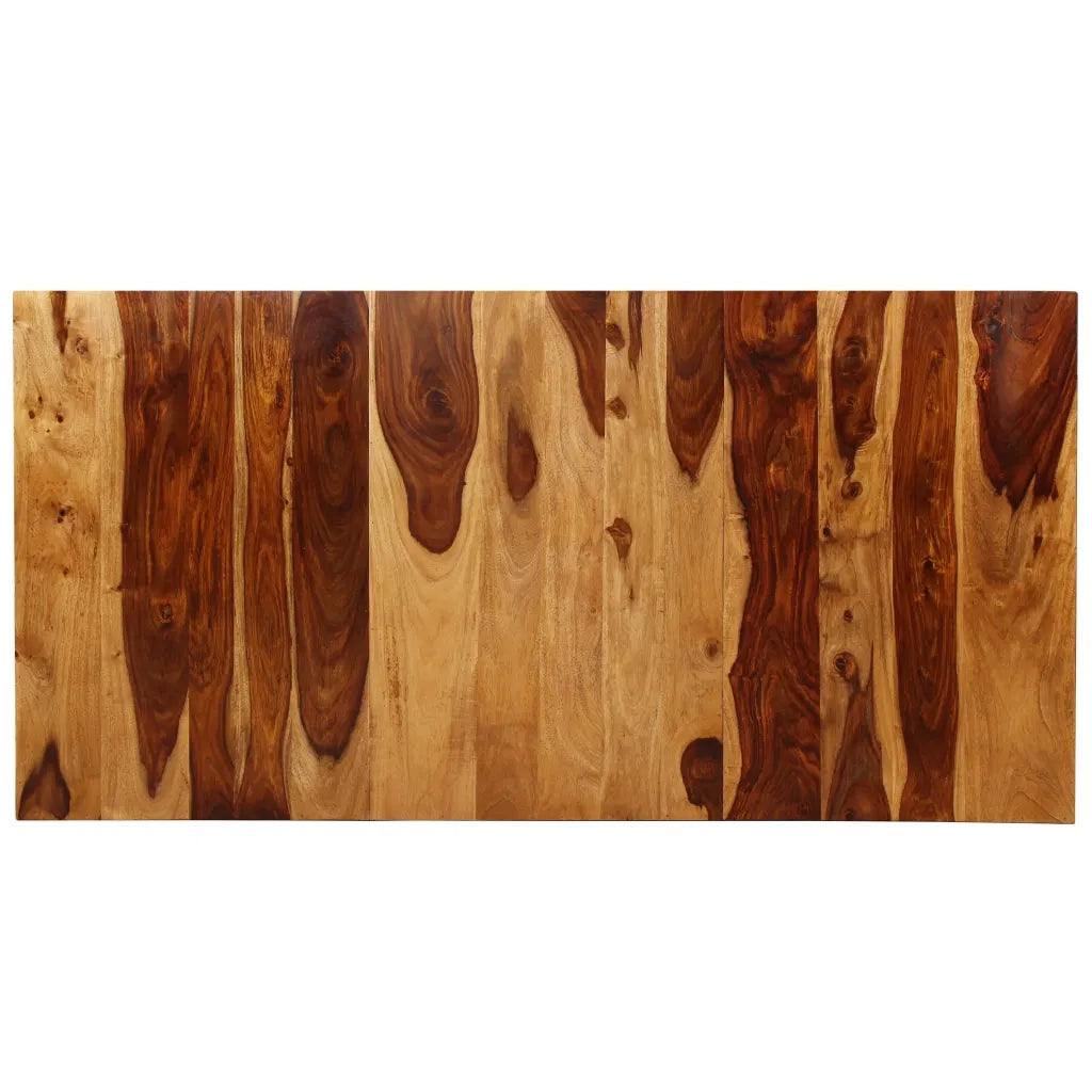 Tavolo da Pranzo in Legno Massello di Acacia e Acciaio 180 cm 244797