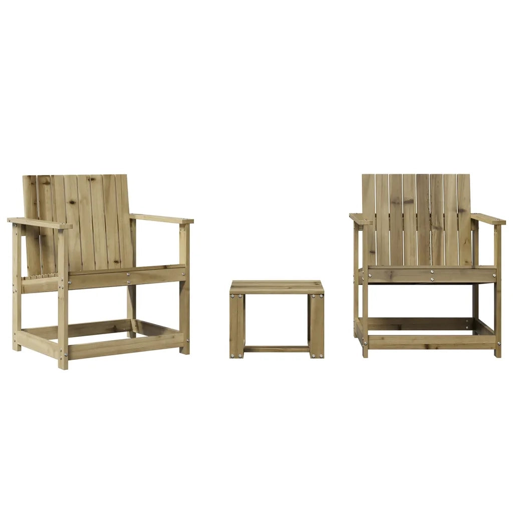 Set Salotto da Giardino 3 pz | Set di Mobili da Esterno in Legno Impregnato di Pino