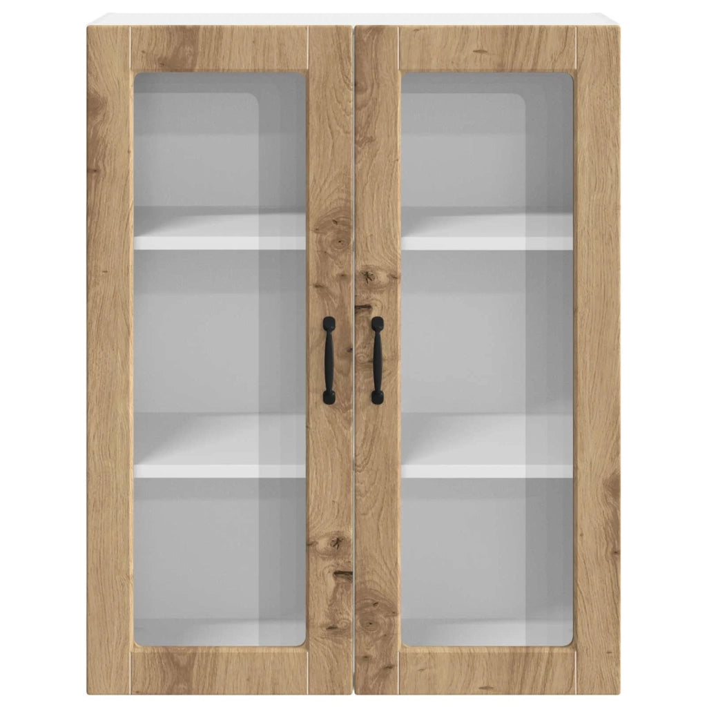 Pensile da cucina | Mobile in vetro da parete LUCCA Rovere Artigianale