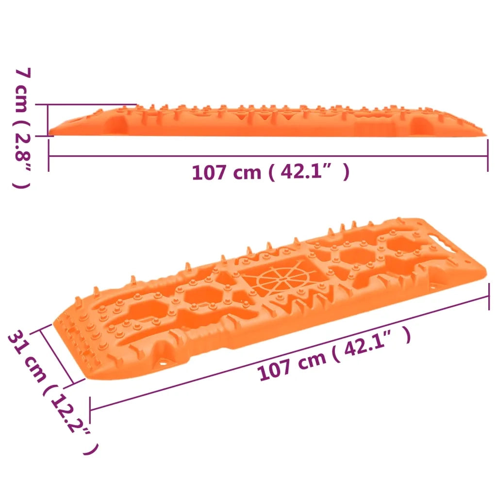 Tavole di Trazione 2 pz Arancioni 107x31x7 cm Nylon 210772