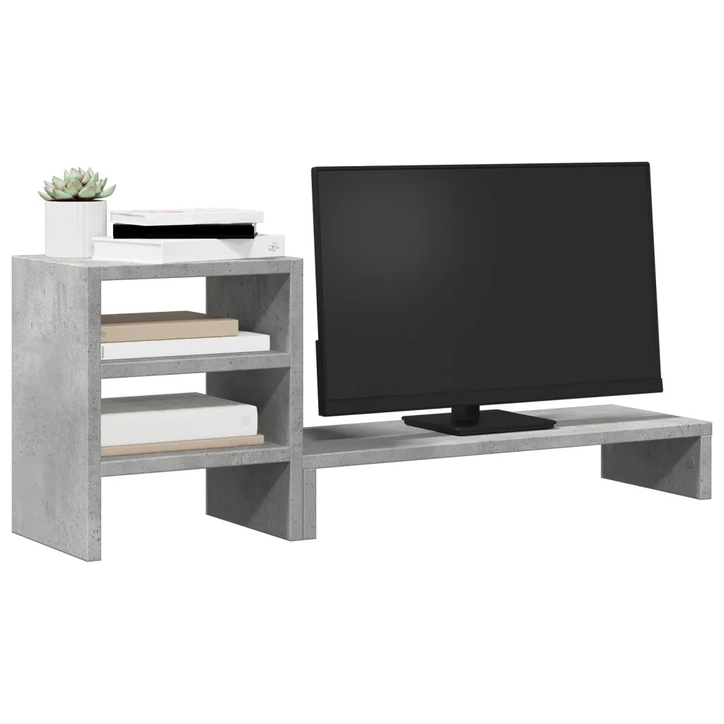Supporto Monitor con Organizzatore Grigio Cemento in Truciolato CFW9263672