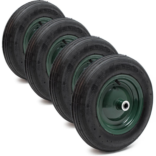 Ruota completa con cerchio set da 4 pezzi 3.50-8 Pneumatico carriola