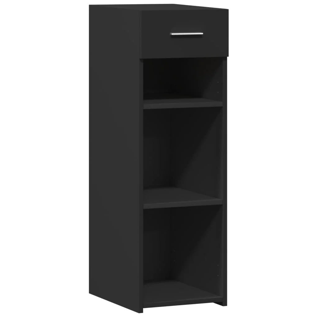 Buffet credenza cassettiera mobiletto mobile contenitore organizer per cucina soggiorno salotto 30 x 42,5 x 93 cm legno ingegnerizzato nero 02_0035863