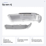 Indicatore di direzione Specchio retrovisore - Luce di avviso - Luce di posizione - Luce di indicazione - Lato passeggero destro - Compatibile con V-VV Touareg 2003-2007