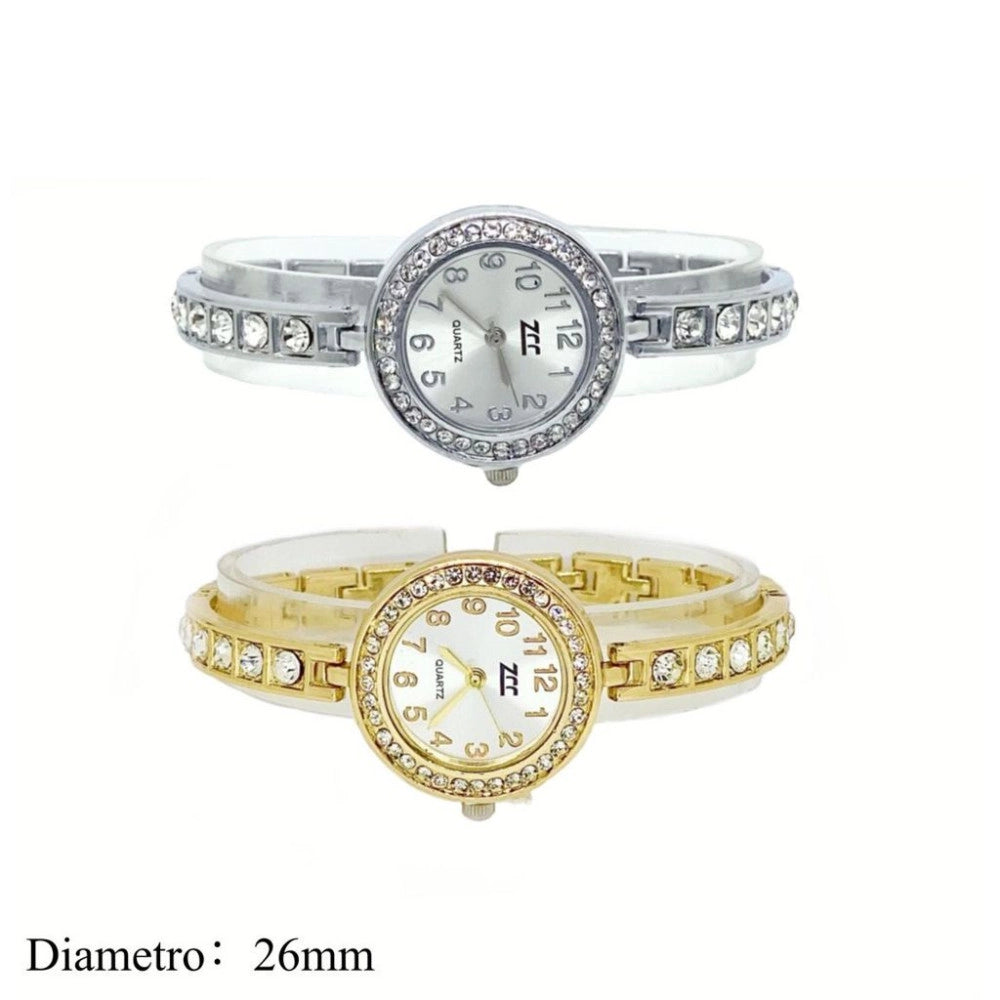 Trade Shop - Orologio Da Polso Donna Elegante Con Cristalli 26 Mm -