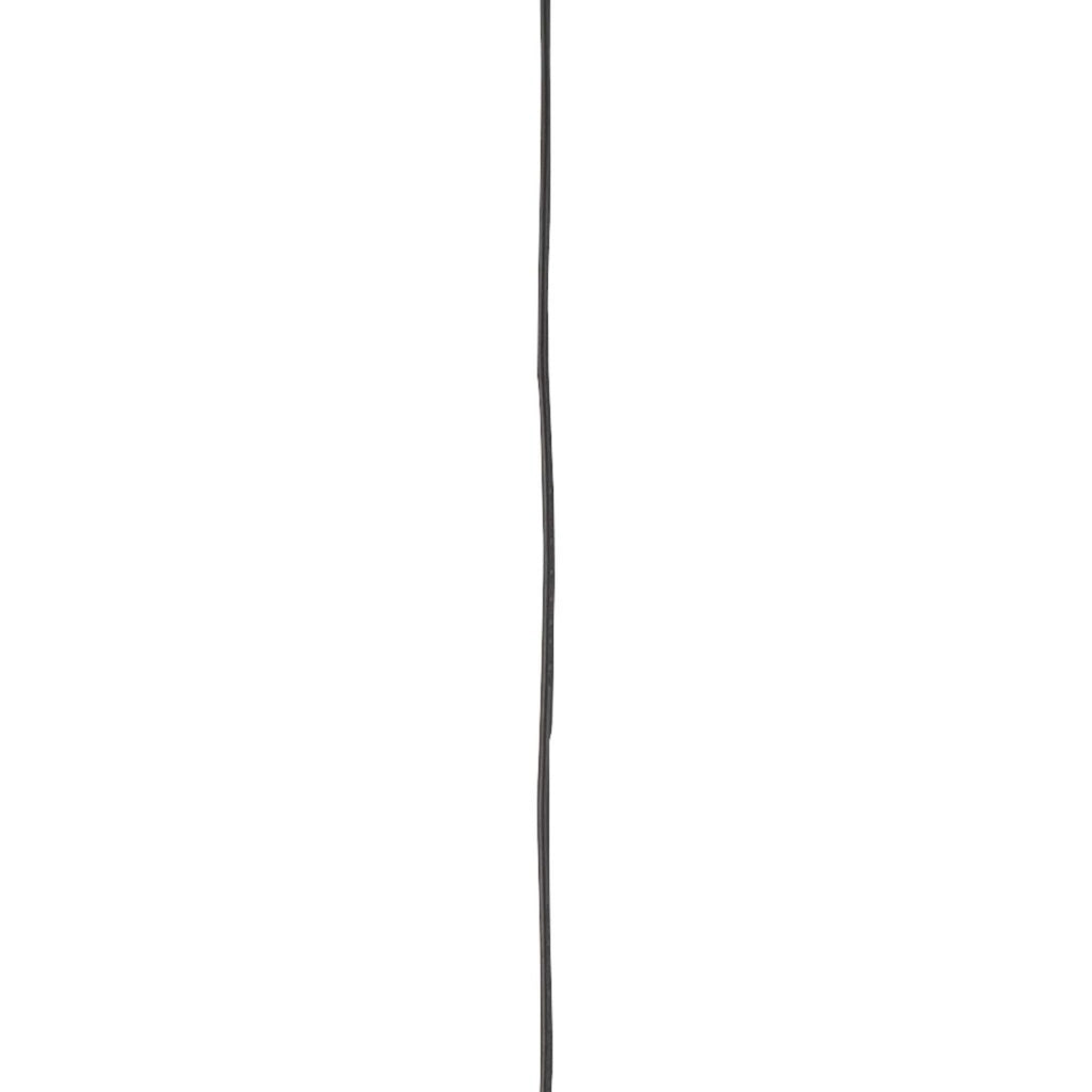 Lampadario Contemporaneo Vimini Acciaio Nero Tessuto 3 Luci E27