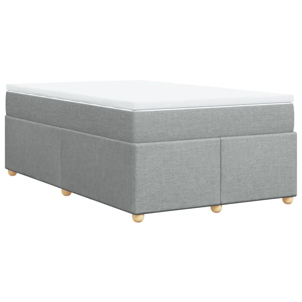 Giroletto a Molle con Materasso Grigio Chiaro 120x190cm Tessuto