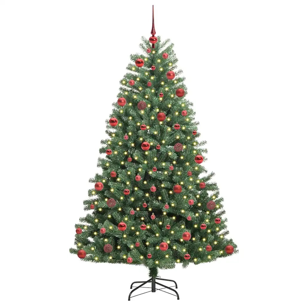 Albero di Natale Artificiale con Rami Pieghevoli Verde 180 cm 3395487
