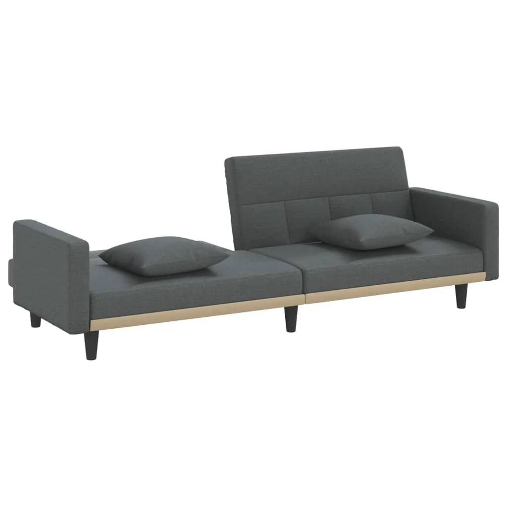 Divano letto con cuscini in tessuto grigio scuro 02_0021002