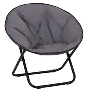 Poltrona a dondolo da giardino ¨C zephmum ¨C Grigio, PolyRattan, 80x80x75 cm