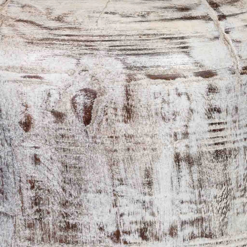 Vaso in legno grigio cenere dipinto a mano 25x25x38h cm