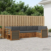 Set divano sezionale con cuscino 6 pcs Naturale e Antracite 3384798