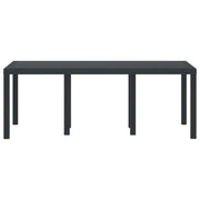 Tavolo da Giardino | Tavolino da esterno Antracite 200 x 100 x 73 cm polyrattan
