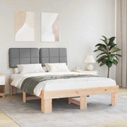 Letto con Testiera Rivestita Grigio chiaro 120 x 200 cm 877419