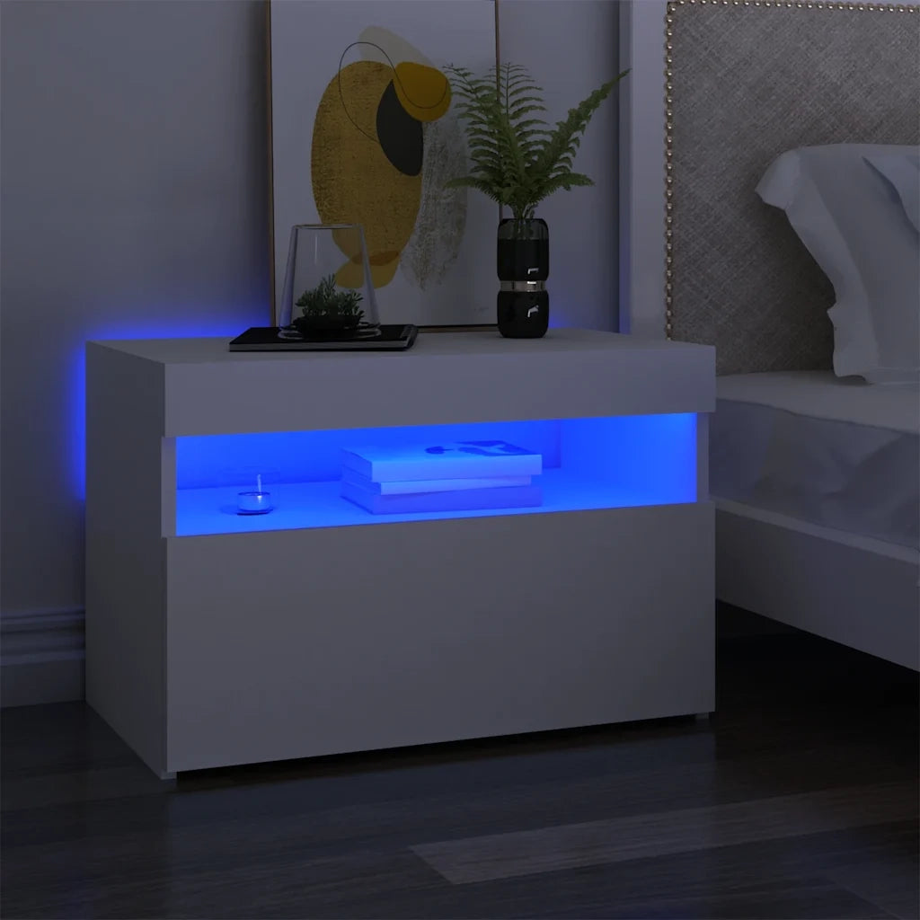 Mobile TV | Armadietto TV | Mobile Porta TV con Luci LED Bianco 60x35x40 cm