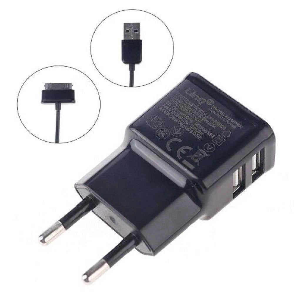 Trade Shop - Caricabatteria Casa 2 Usb 2.1a Sm-p2000 Per Samsung Galaxy Tab P1000 P3100 P5100 -
