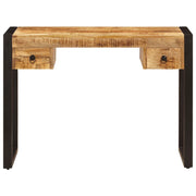 Scrivania con 2 Cassetti-Scrivanie per ufficio e studio 110x50x77 cm Legno Massello di Mango