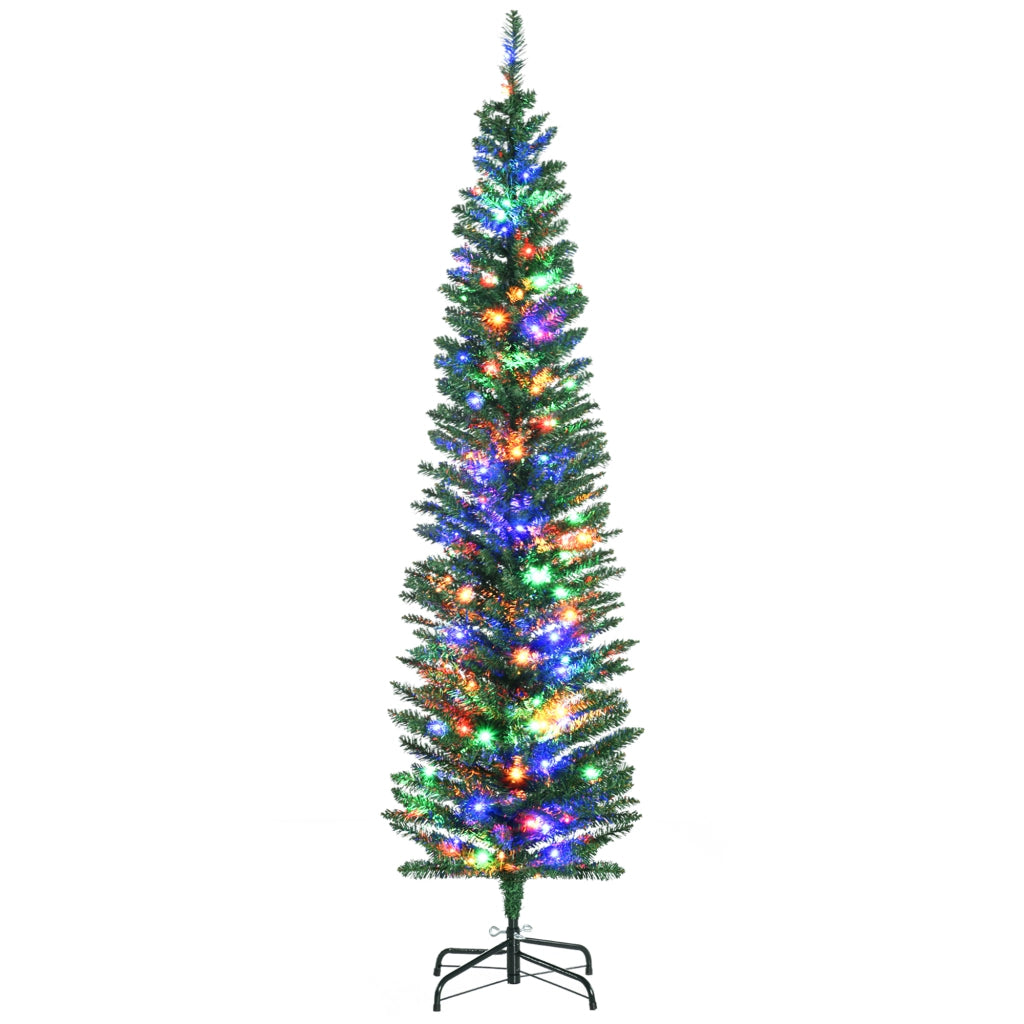 Albero di Natale Artificiale Illuminato ¨C zephmum ¨C Verde 180cm 150 Luci 390 Rami Base Acciaio