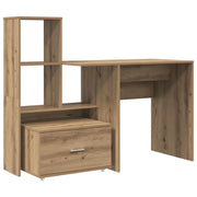 Scrivania | Tavolo da Ufficio con cassetto Rovere artigianale 131,5 x 50 x 106,5 cm