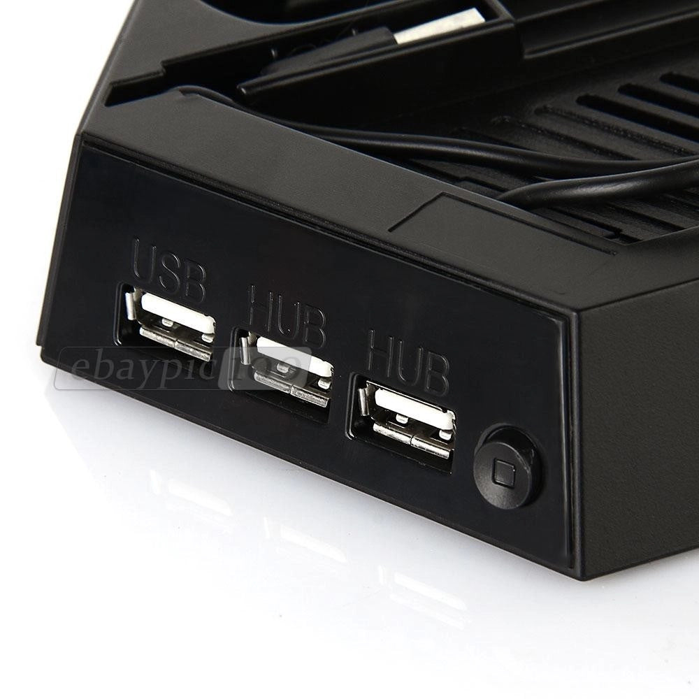 Trade Shop - Base Di Ricarica Doppia Con Ventola Per Ps4 Console Controller Joypad Hub Usb -