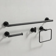 Set Accessori Da Bagno Grid Black 4 Pezzi
