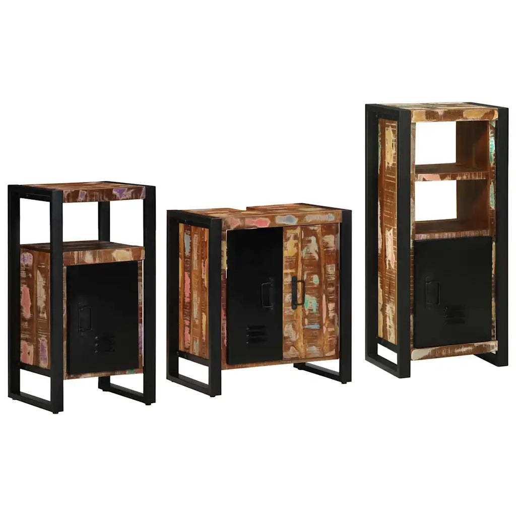Set di mobili per il bagno 3 pcs Legno Recuperato Massello 3305623