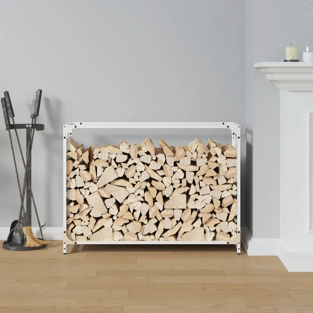 Rastrelliera per Legna da Ardere Bianca 90x28x65 cm CFW4410770