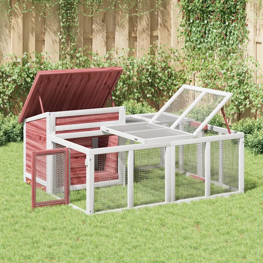 Conigliera Moka 144x123x67,5 cm in Legno Massello di Pinocod mxl 80804