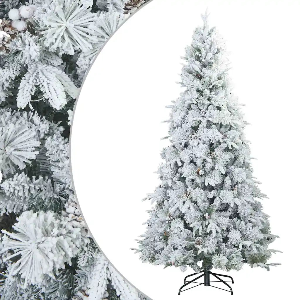 Albero di Natale | Decorazioni natalizie Artificiale Snodato Foderato di Neve Bianco