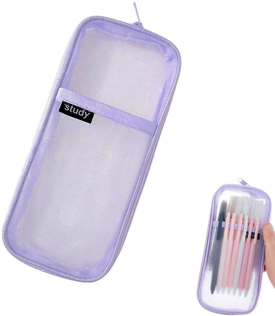 Etui trasparente per gas, etui trasparente portatile, etui multifunzionale per gas, sacchetto per scuola, sacchetto per penne con chiusura a righello, per ufficio