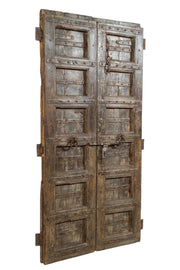 Biscottini Porta portone in legno massello e ferro da interno o da esterno vecchia e antica medievale