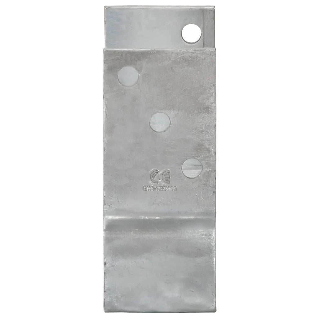 Picchetti per Recinzione 12 pz Argento 8x6x15cm Acciaio Zincato 145331