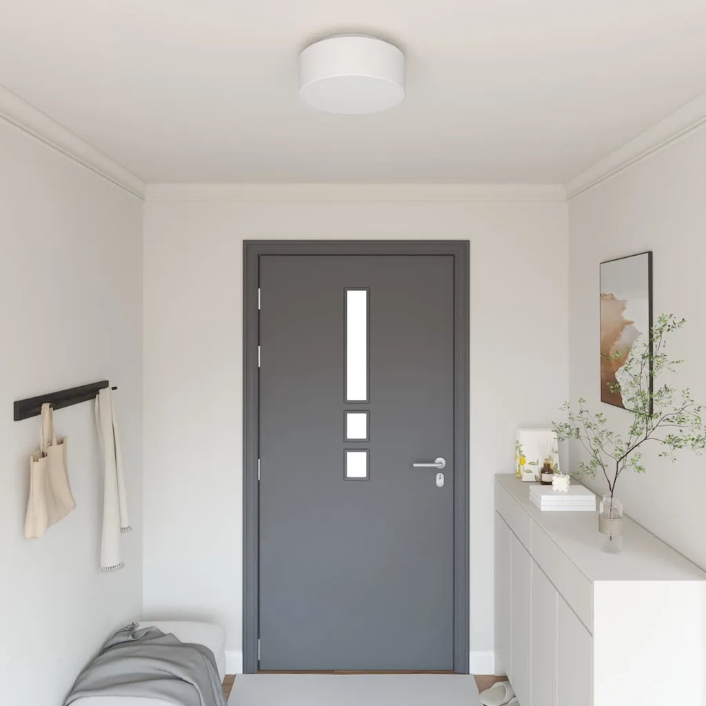 Lampada da soffitto Bianco 30 x 30 x 13,5 cm Tessuto CFW6420086