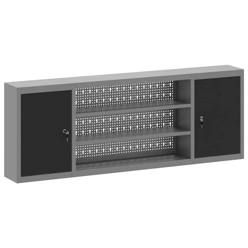 Mobile per attrezzi con blocco Nero e Grigio 150 x 20 x 55 cm CFW8780329
