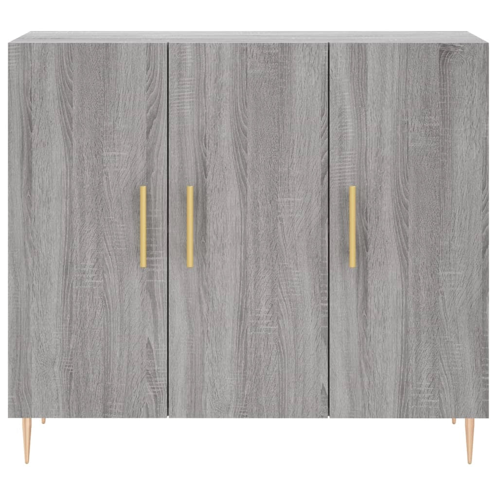 Buffet credenza cassettiera armadio mobile contenitore organizer cucina soggiorno Sonoma 90 x 34 x 80 cm legno ingegnerizzato grigio 02_0036549