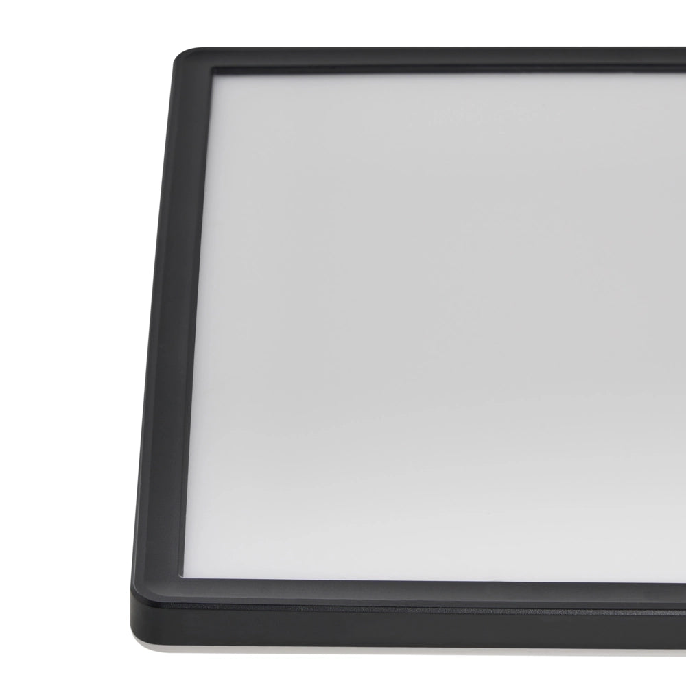 Plafoniera LED Nero in Materiale Sintetico Quadrata 30 cm Pannello Luminoso LED a Filo Soffitto con Telecomando