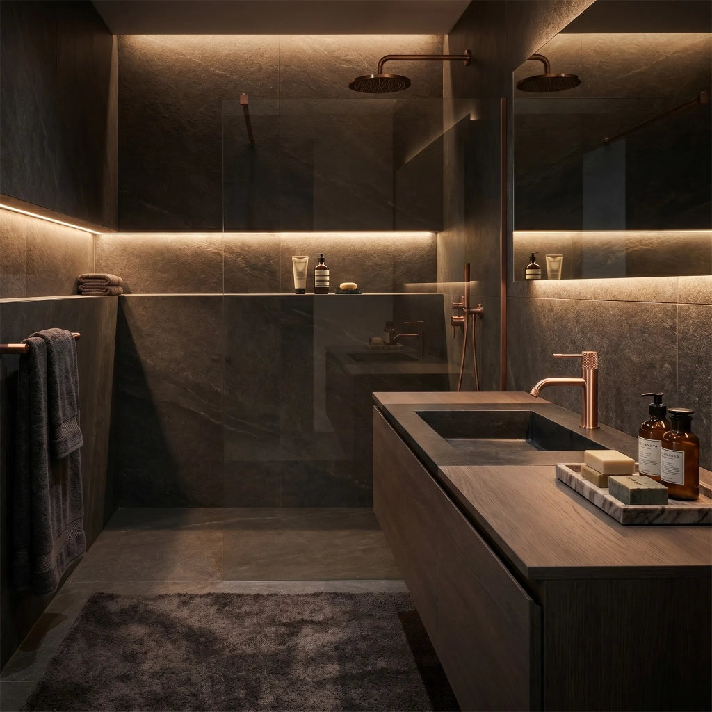 Rubinetto Da Lavabo Rea Venti Brush Copper Low