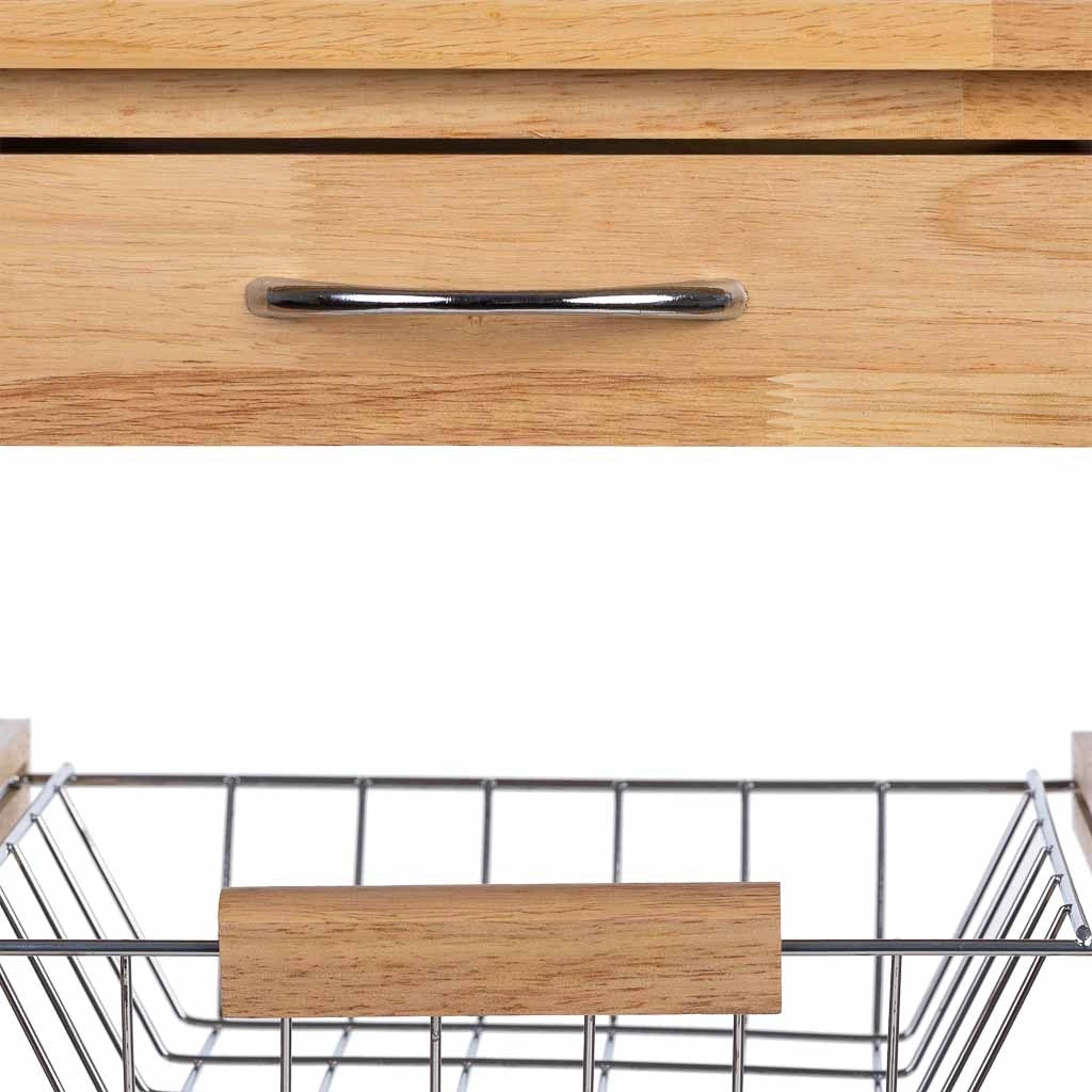 Carrello cucina in legno 37x37x81,5h cm marrone