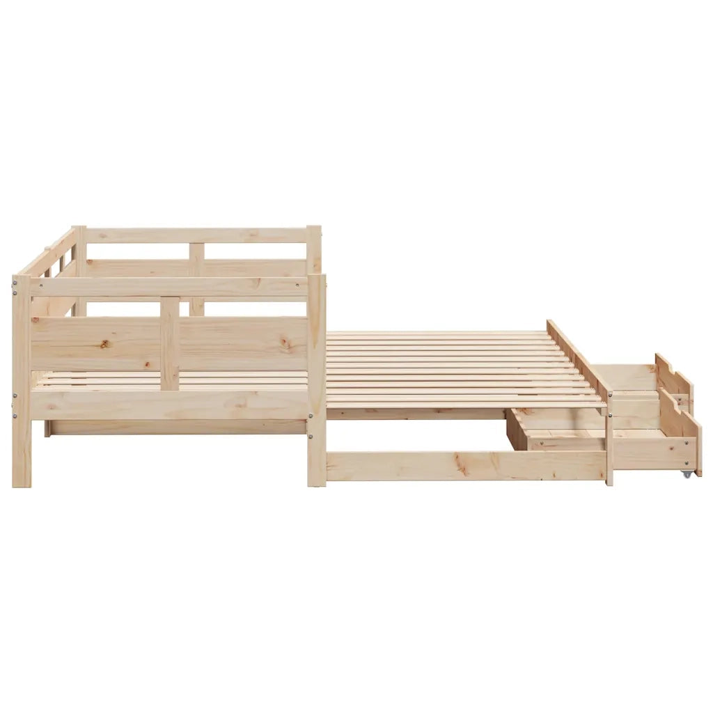 Divano Letto Estraibile con Cassetti senza Materasso 90x190 cm