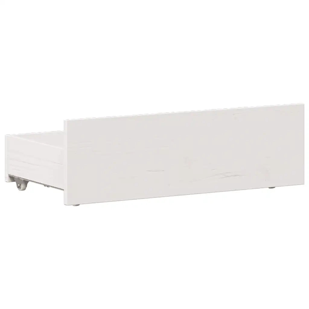 vidaXL Giroletto senza Materasso con Testiera Bianco 90x190 cm Pino